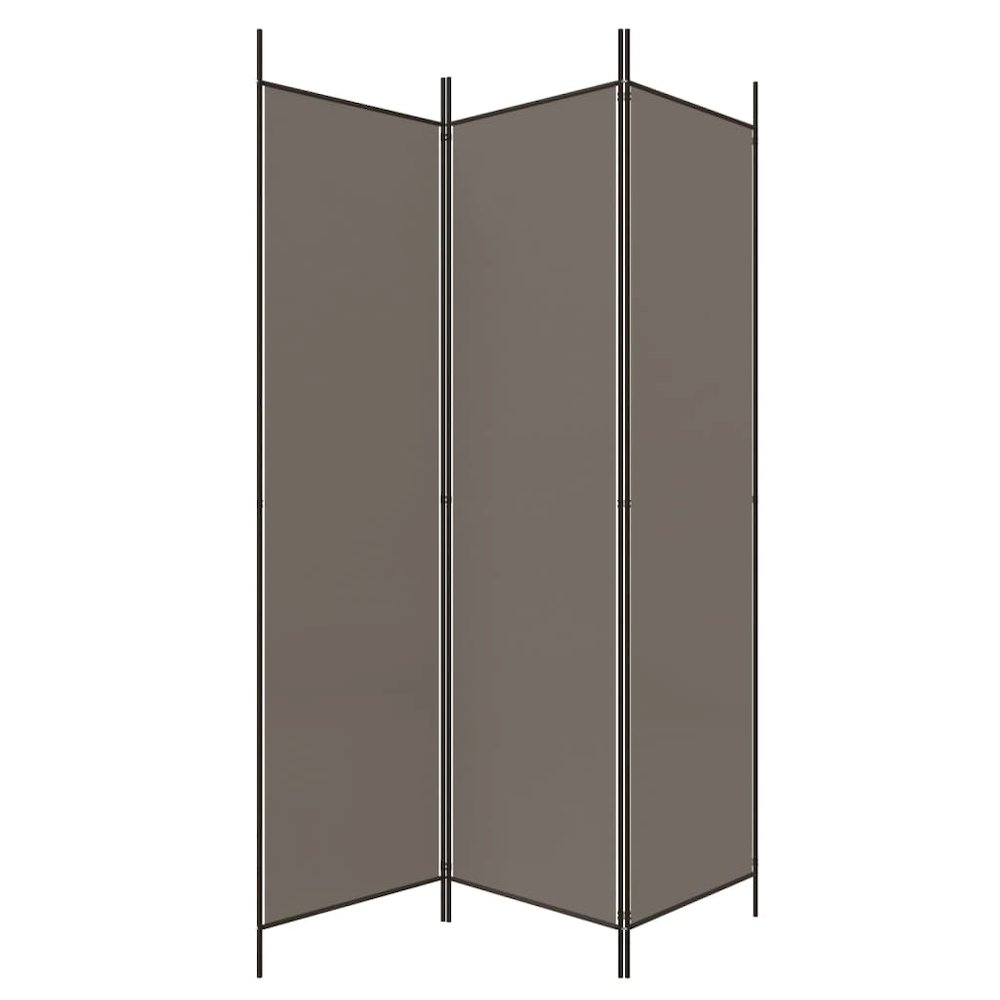 3-Panel Room Divider Anthracite 59.1"x86.6" Fabric. Picture 5