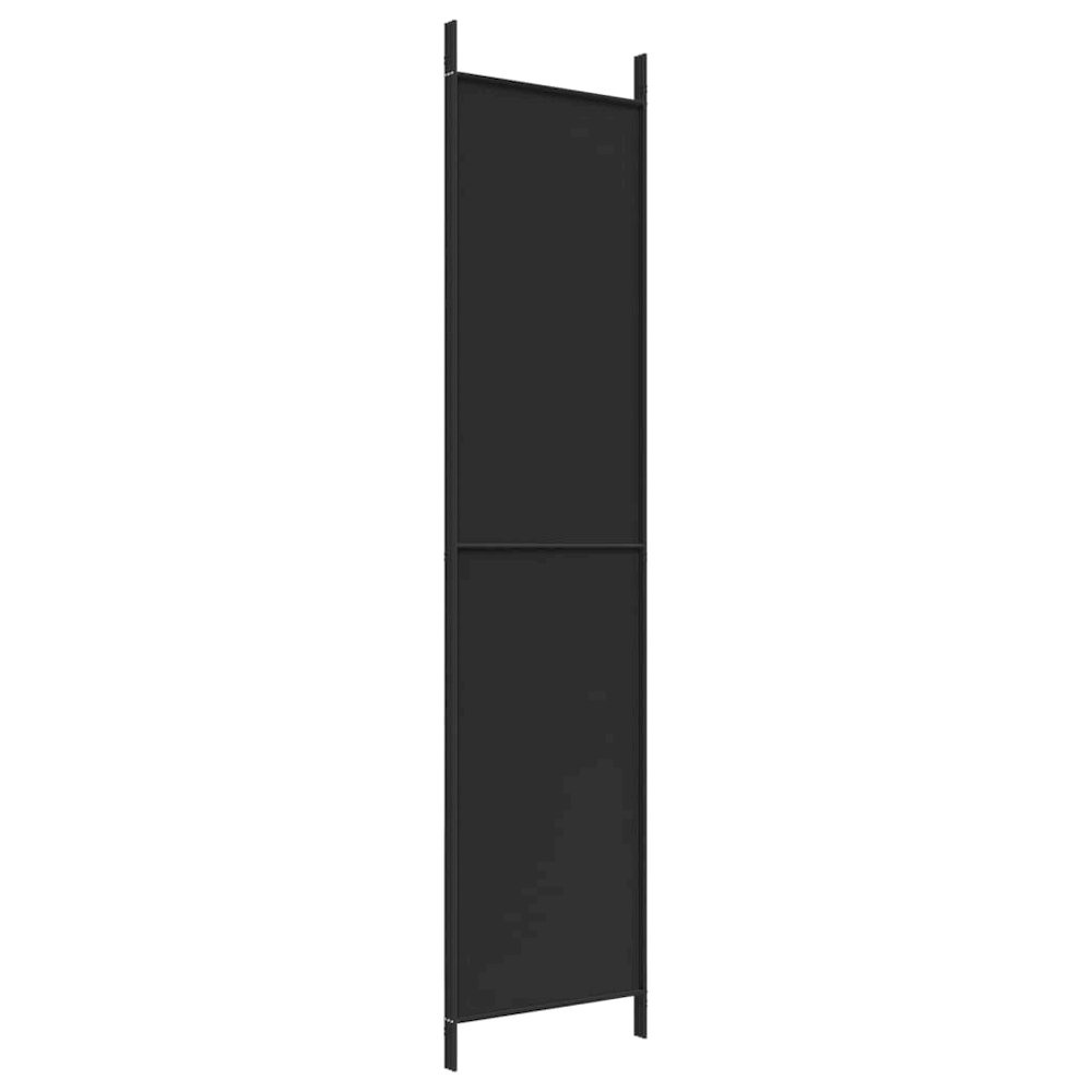 3-Panel Room Divider Black 59.1"x86.6" Fabric. Picture 6