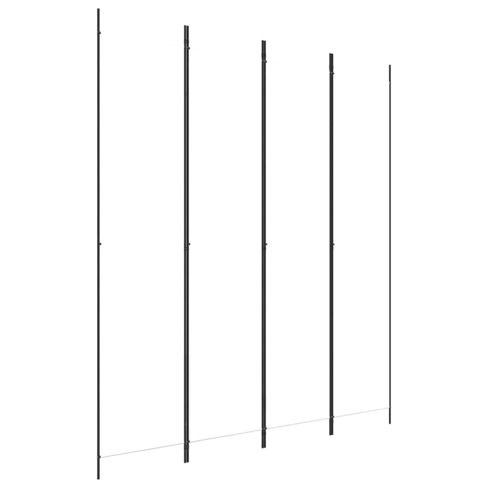 4-Panel Room Divider White 78.7"x86.6" Fabric. Picture 2