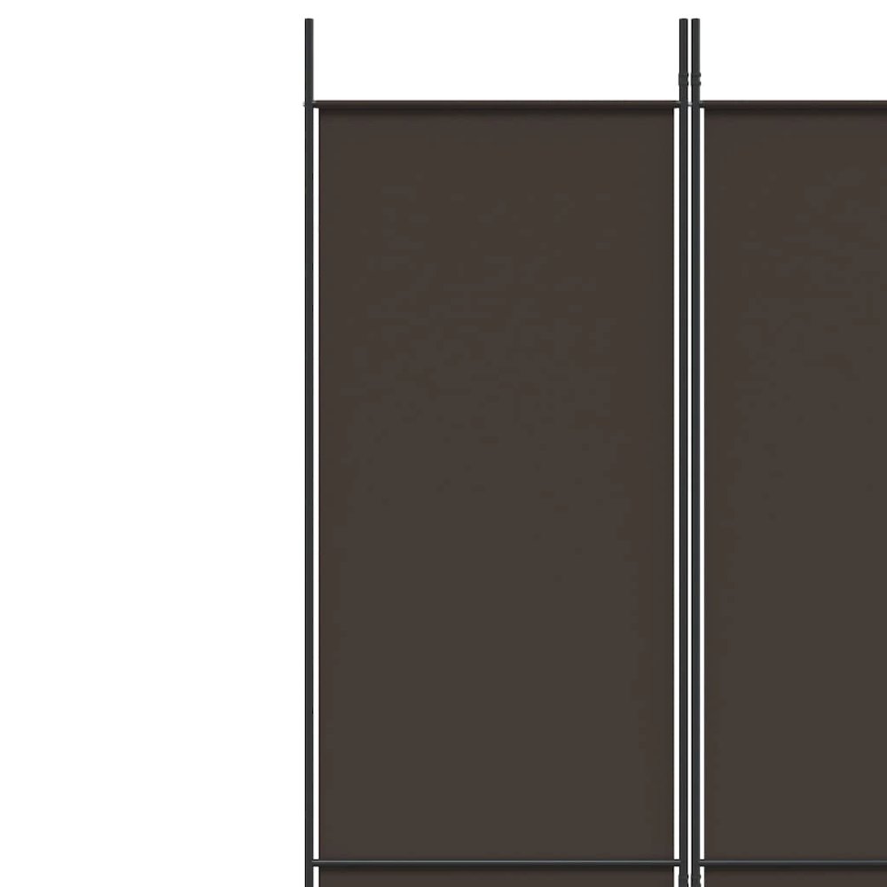 4-Panel Room Divider Brown 78.7"x86.6" Fabric. Picture 7