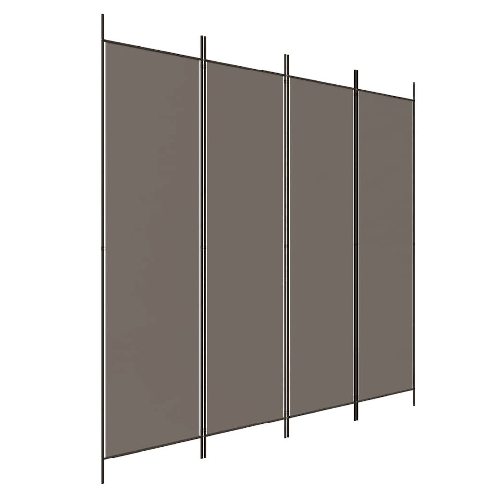 4-Panel Room Divider Anthracite 78.7"x86.6" Fabric. Picture 2
