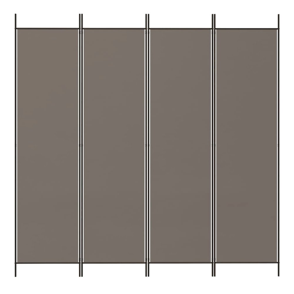 4-Panel Room Divider Anthracite 78.7"x86.6" Fabric. Picture 3