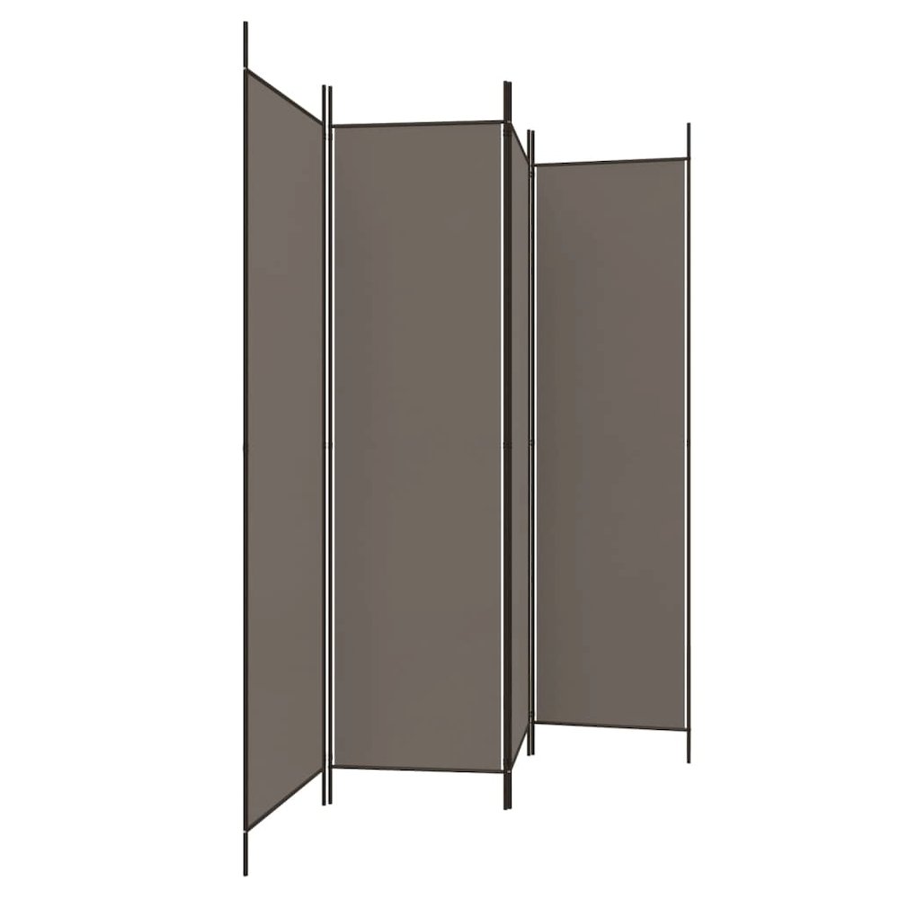 4-Panel Room Divider Anthracite 78.7"x86.6" Fabric. Picture 4