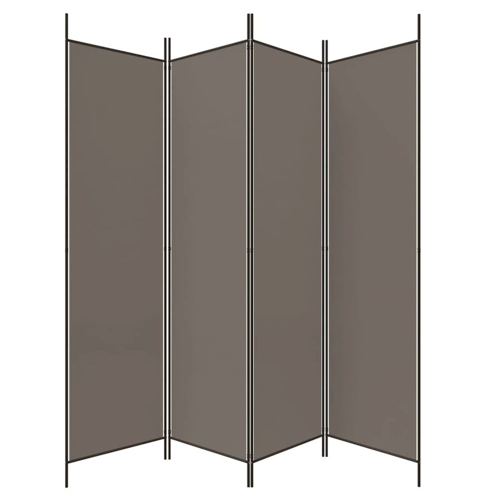 4-Panel Room Divider Anthracite 78.7"x86.6" Fabric. Picture 5