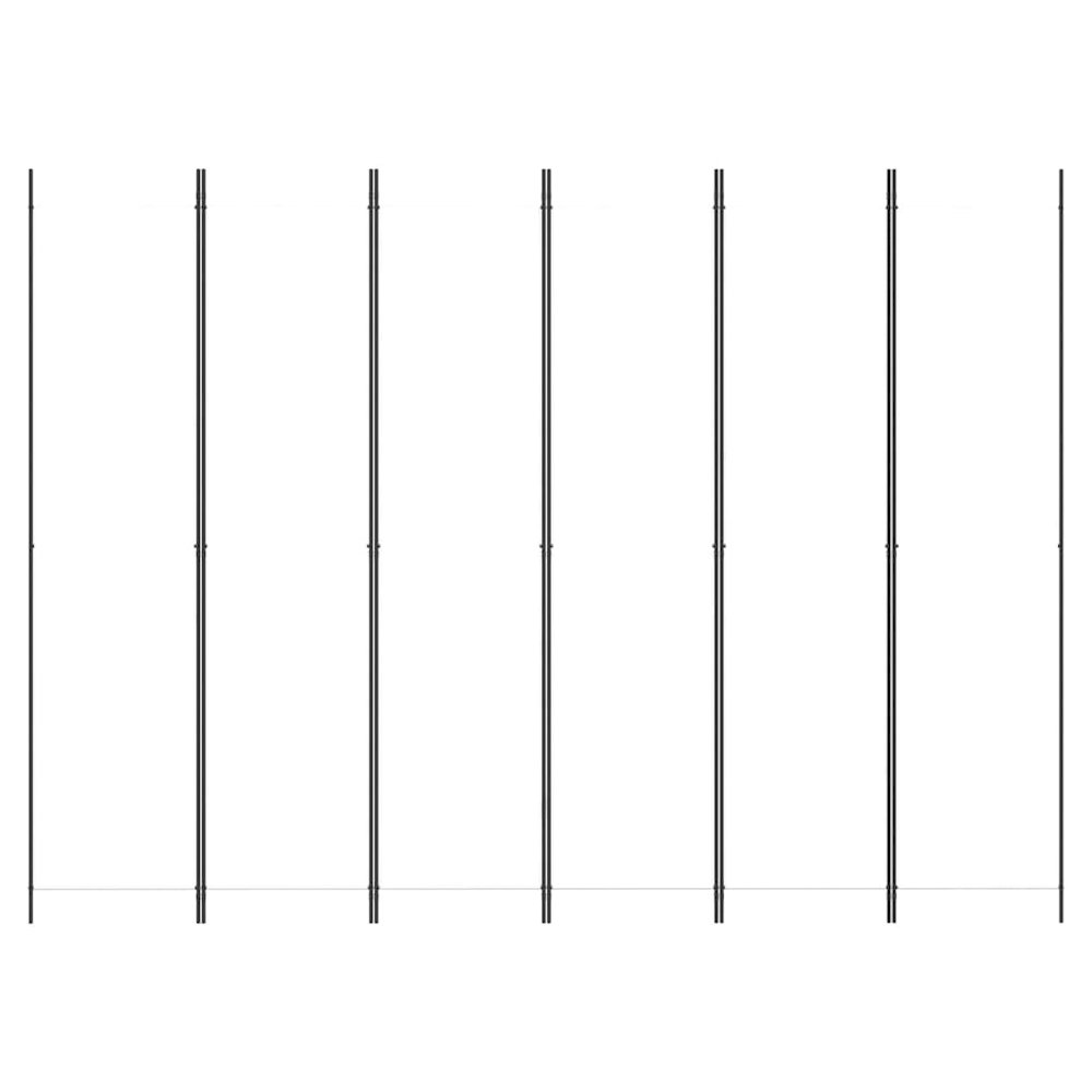 6-Panel Room Divider White 118.1"x86.6" Fabric. Picture 3