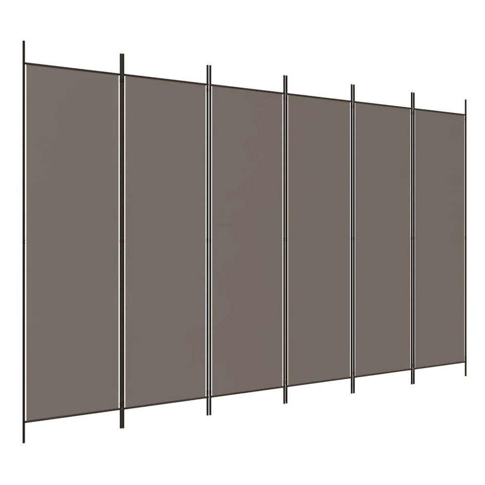 6-Panel Room Divider Anthracite 118.1"x86.6" Fabric. Picture 2