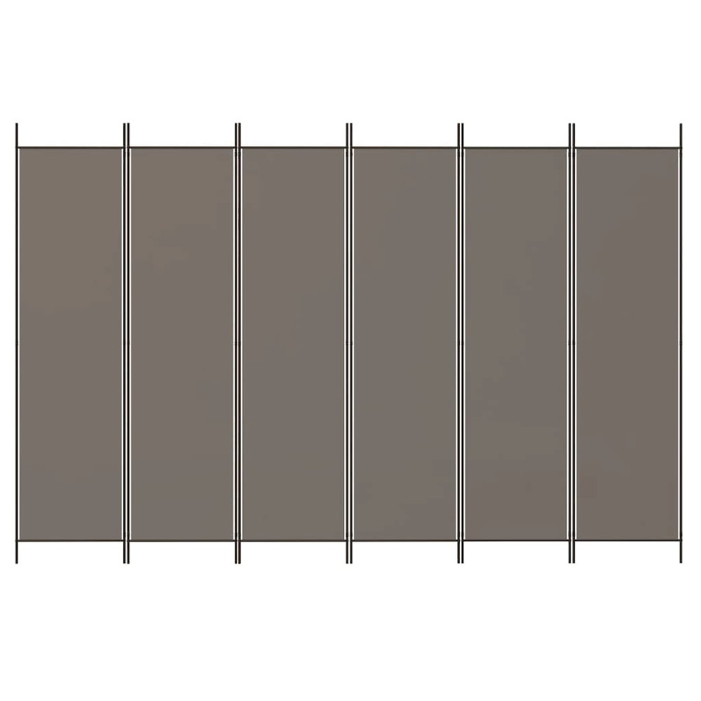 6-Panel Room Divider Anthracite 118.1"x86.6" Fabric. Picture 3