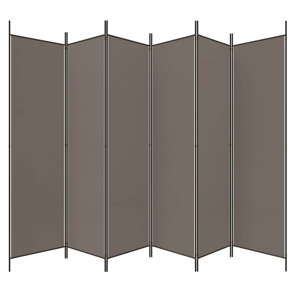 6-Panel Room Divider Anthracite 118.1"x86.6" Fabric. Picture 5