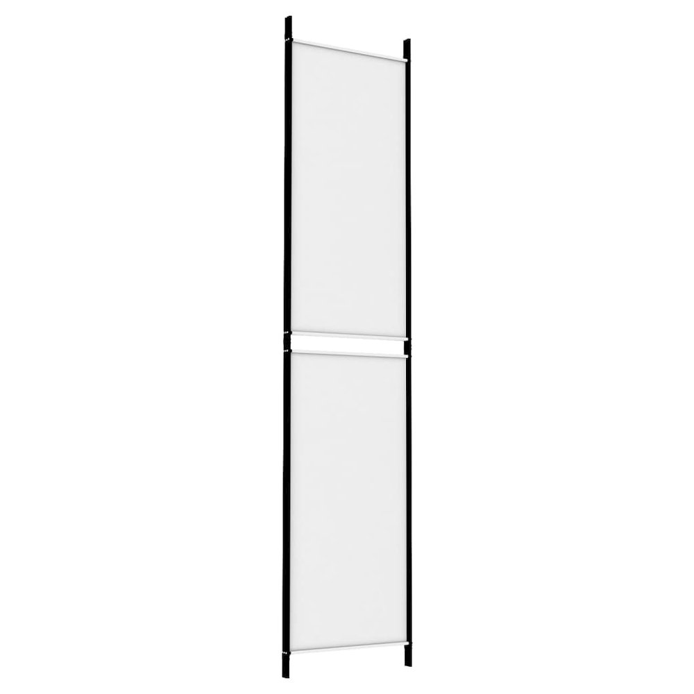 3-Panel Room Divider White 59.1"x86.6" Fabric. Picture 6