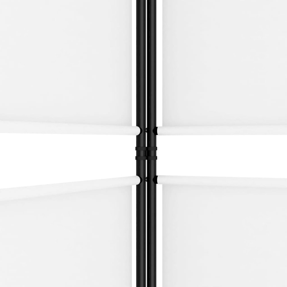 4-Panel Room Divider White 78.7"x86.6" Fabric. Picture 7