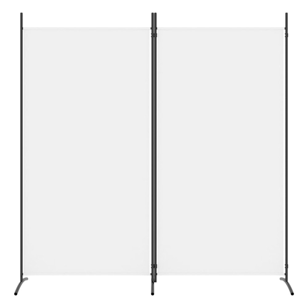 2-Panel Room Divider White 68.9"x70.9" Fabric. Picture 3