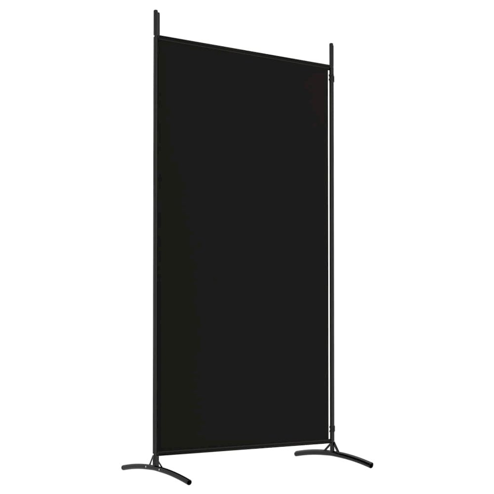 2-Panel Room Divider Black 68.9"x70.9" Fabric. Picture 6