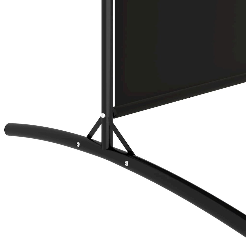 2-Panel Room Divider Black 68.9"x70.9" Fabric. Picture 7