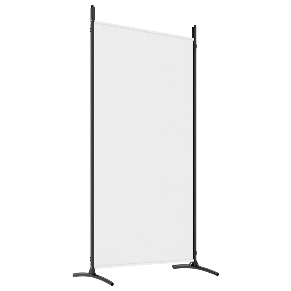 4-Panel Room Divider White 136.2"x70.9" Fabric. Picture 6
