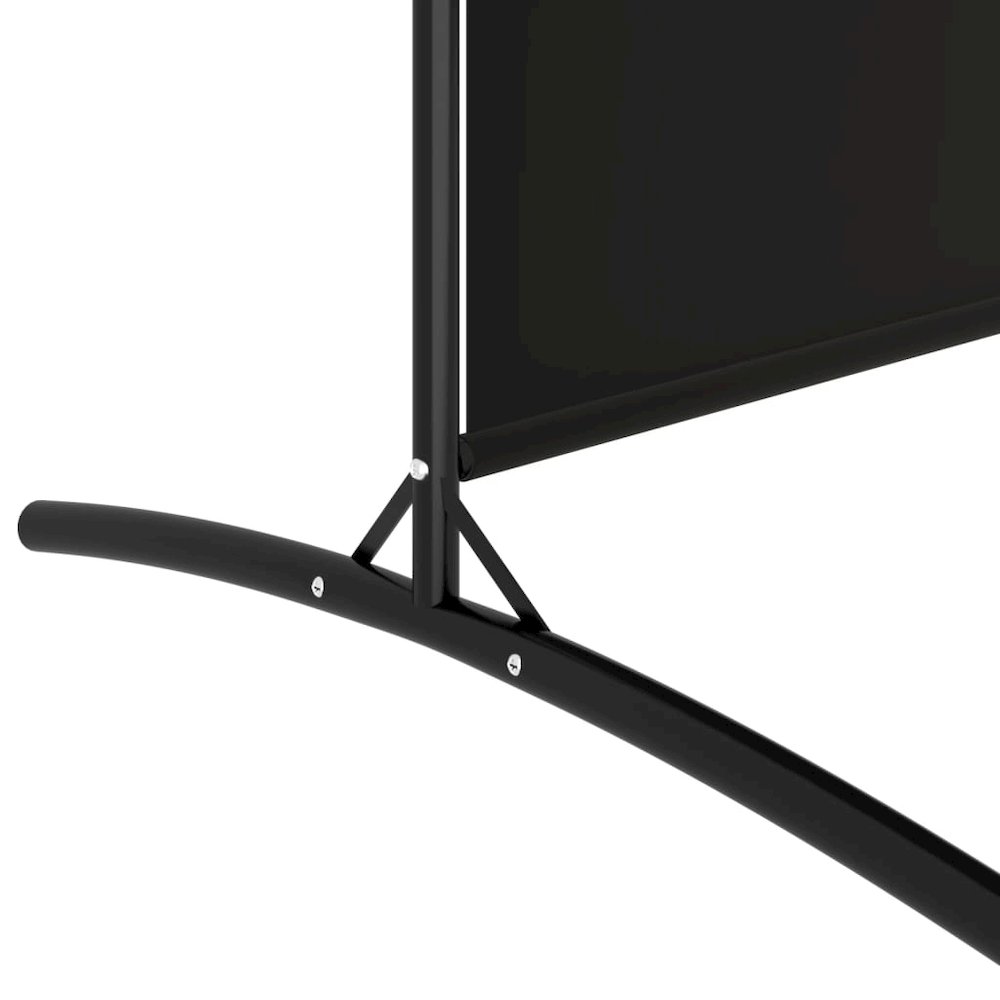 4-Panel Room Divider Black 136.2"x70.9" Fabric. Picture 7