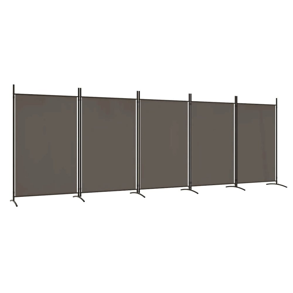5-Panel Room Divider Anthracite 170.5"x70.9" Fabric. Picture 2