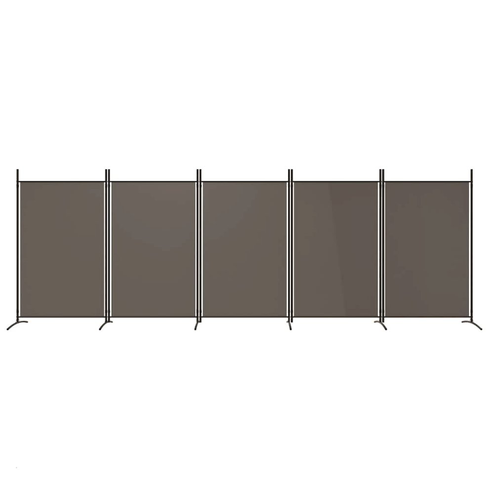 5-Panel Room Divider Anthracite 170.5"x70.9" Fabric. Picture 3