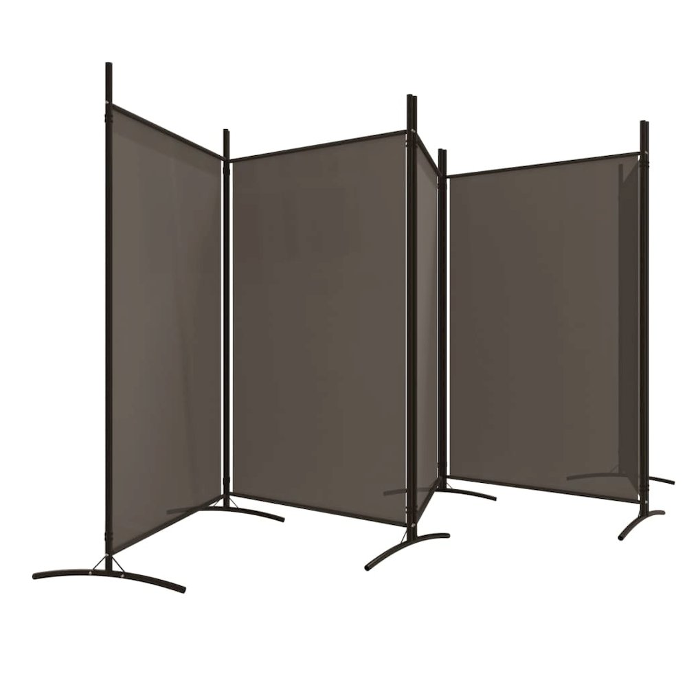 5-Panel Room Divider Anthracite 170.5"x70.9" Fabric. Picture 4