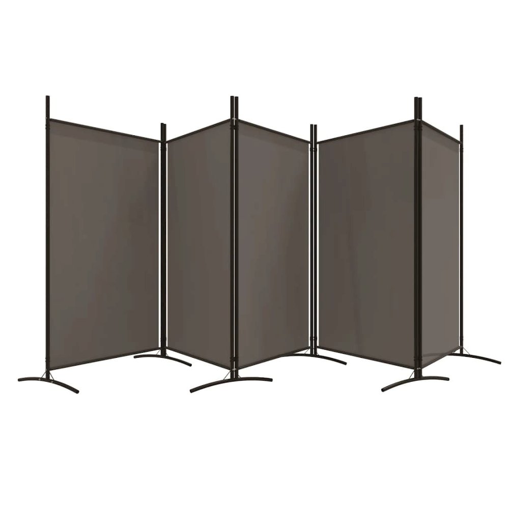 5-Panel Room Divider Anthracite 170.5"x70.9" Fabric. Picture 5
