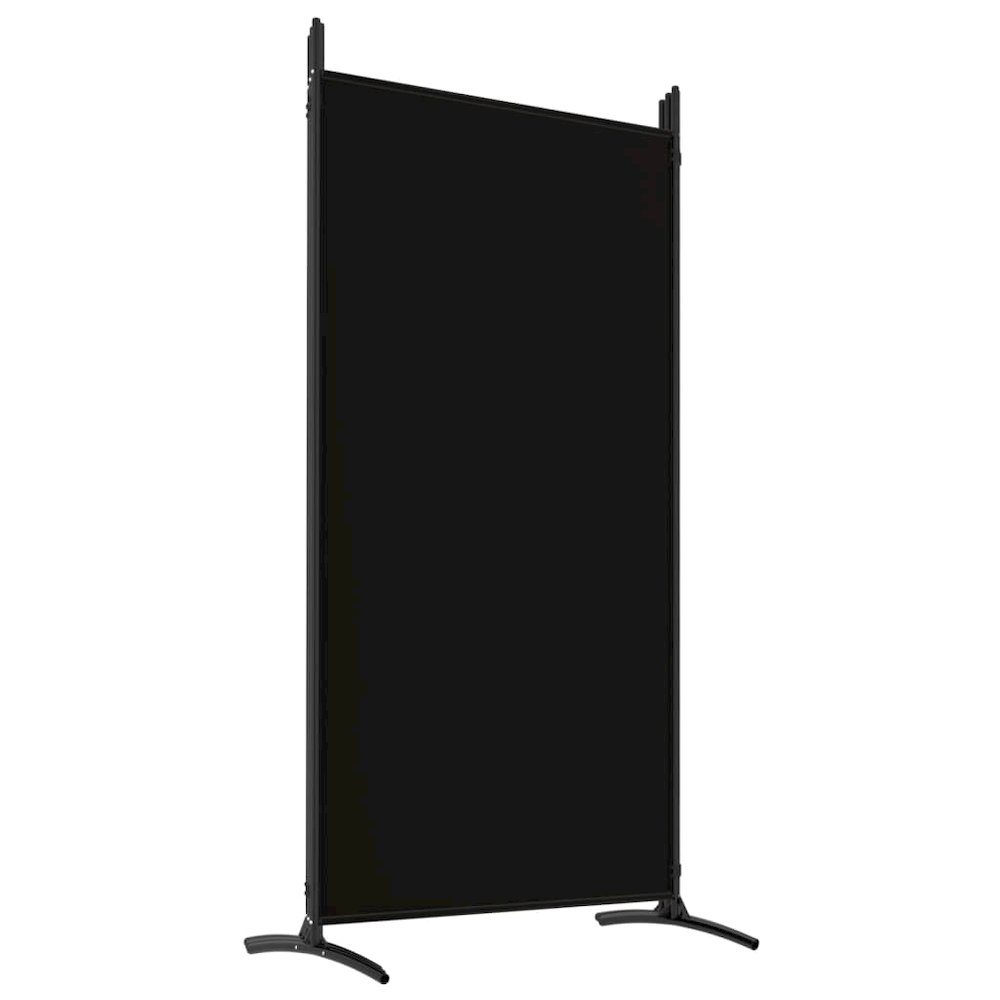 5-Panel Room Divider Black 170.5"x70.9" Fabric. Picture 6