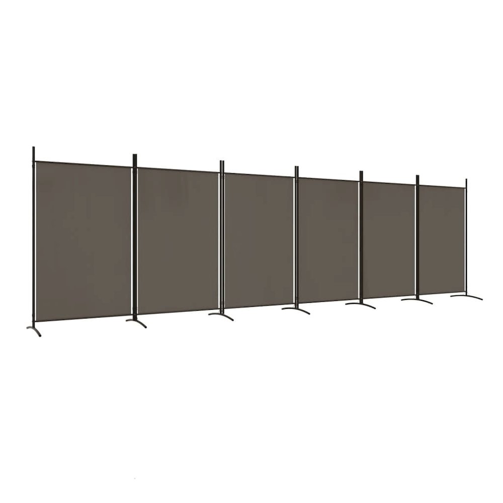 6-Panel Room Divider Anthracite 204.7"x70.9" Fabric. Picture 2