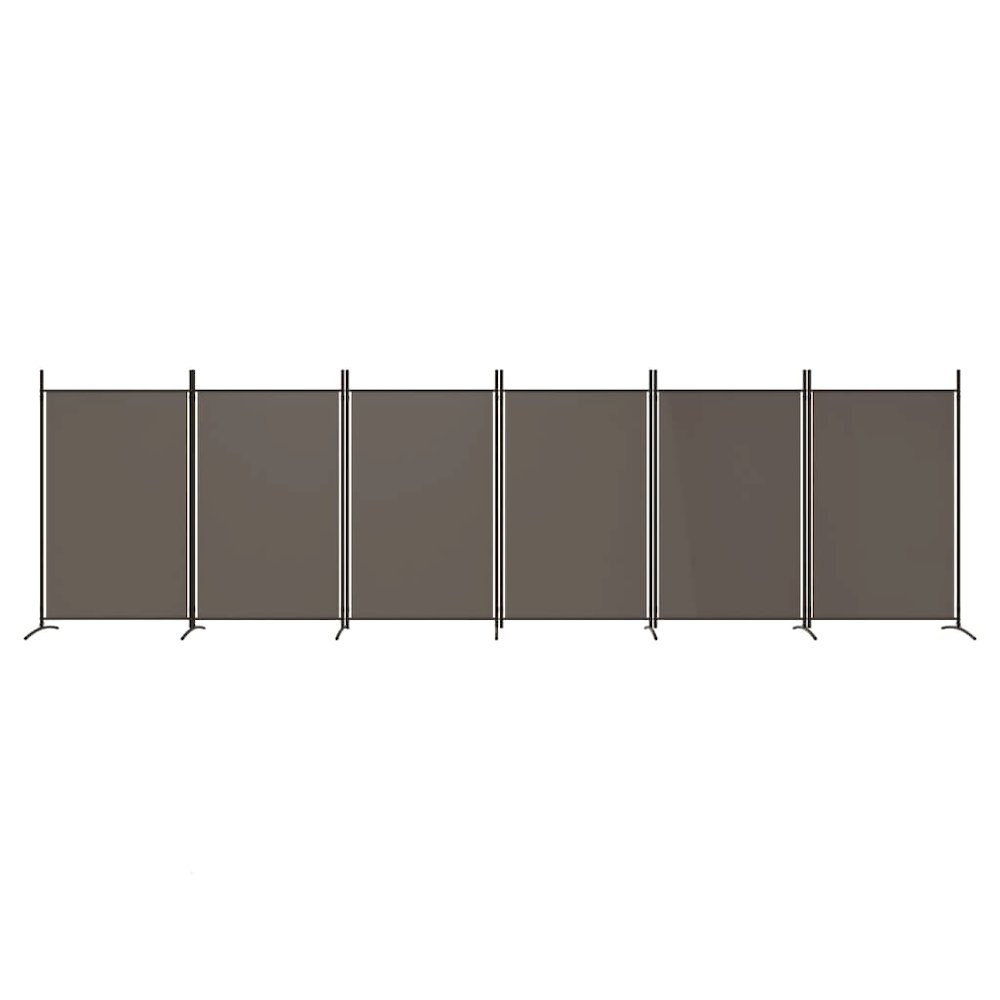 6-Panel Room Divider Anthracite 204.7"x70.9" Fabric. Picture 3