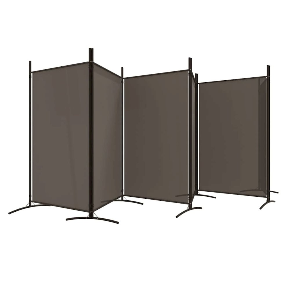 6-Panel Room Divider Anthracite 204.7"x70.9" Fabric. Picture 4