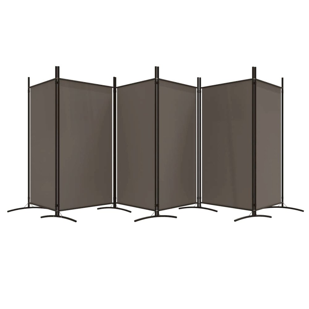 6-Panel Room Divider Anthracite 204.7"x70.9" Fabric. Picture 5