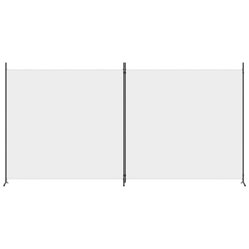 2-Panel Room Divider White 137"x70.9" Fabric. Picture 3