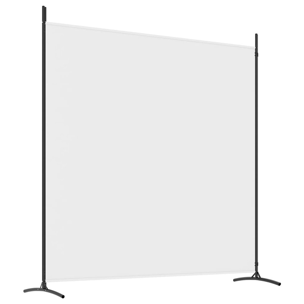 2-Panel Room Divider White 137"x70.9" Fabric. Picture 6