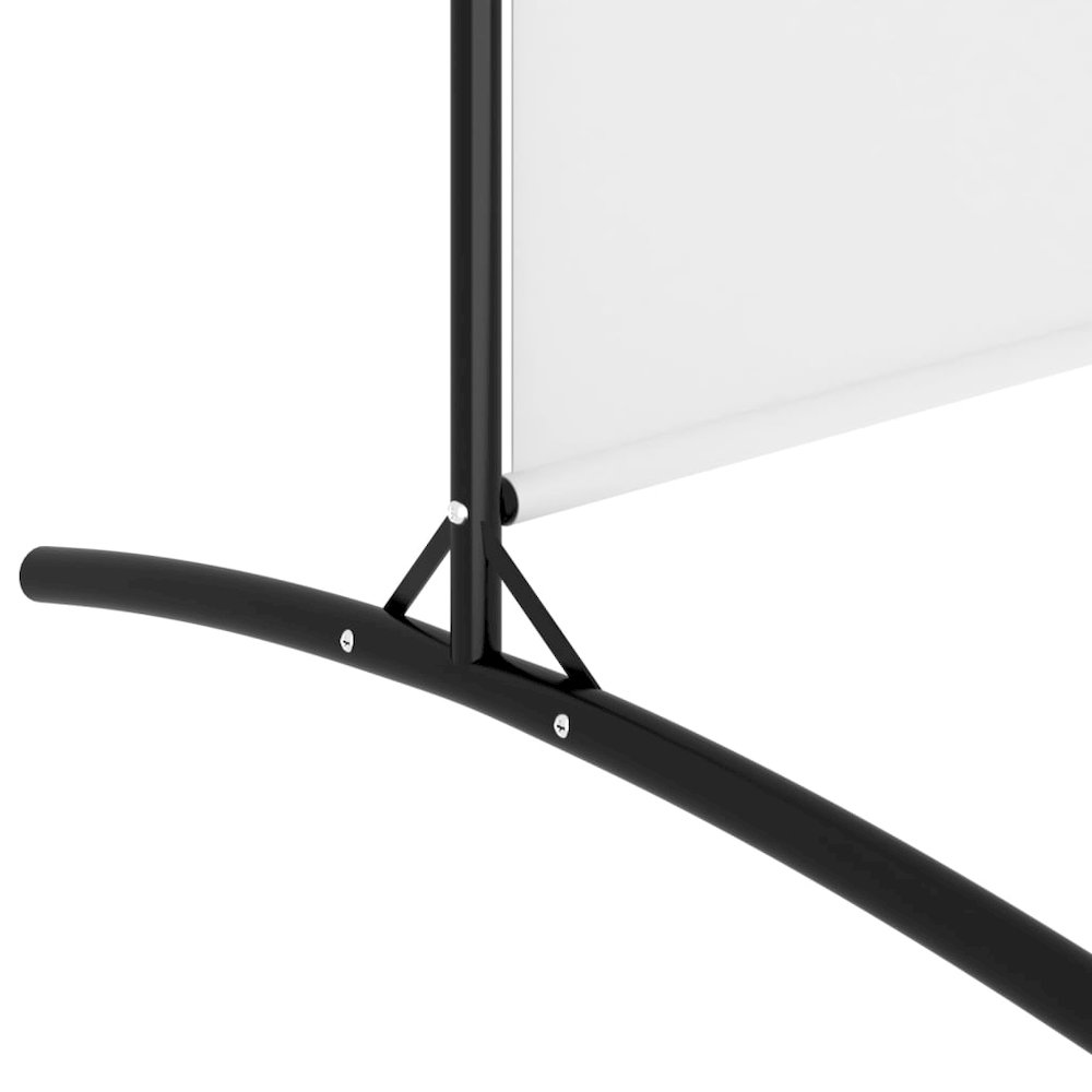 2-Panel Room Divider White 137"x70.9" Fabric. Picture 7