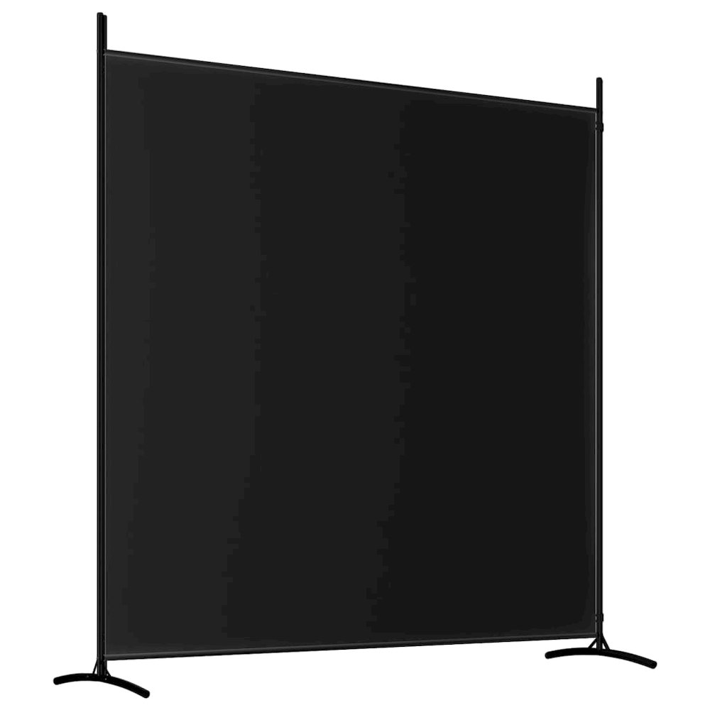 2-Panel Room Divider Black 137"x70.9" Fabric. Picture 6