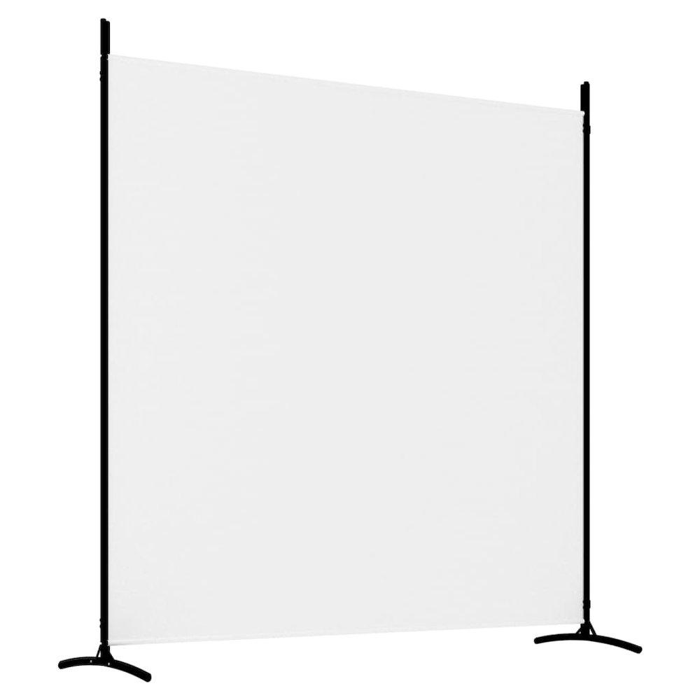 3-Panel Room Divider White 206.7"x70.9" Fabric. Picture 6