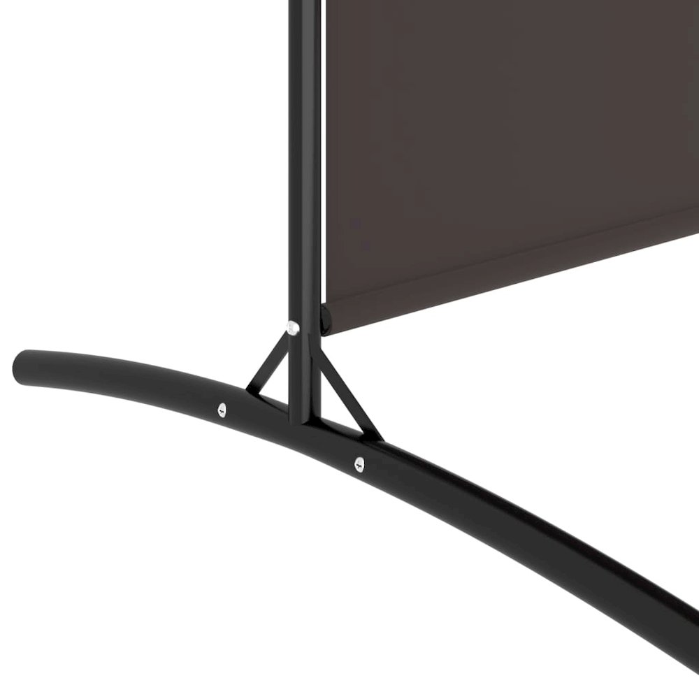 3-Panel Room Divider Brown 206.7"x70.9" Fabric. Picture 7