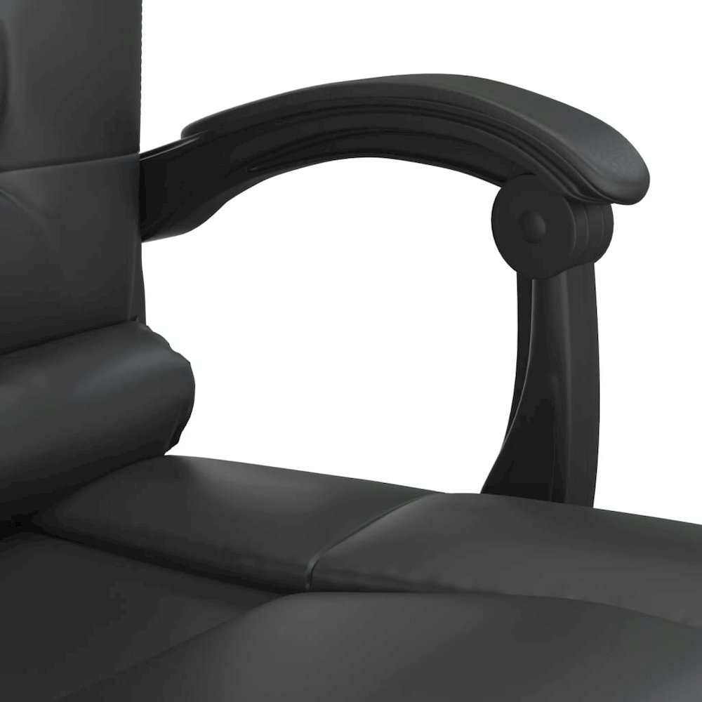 Massage Office Chair Black Faux leather, metal, plywood, foam. Picture 10