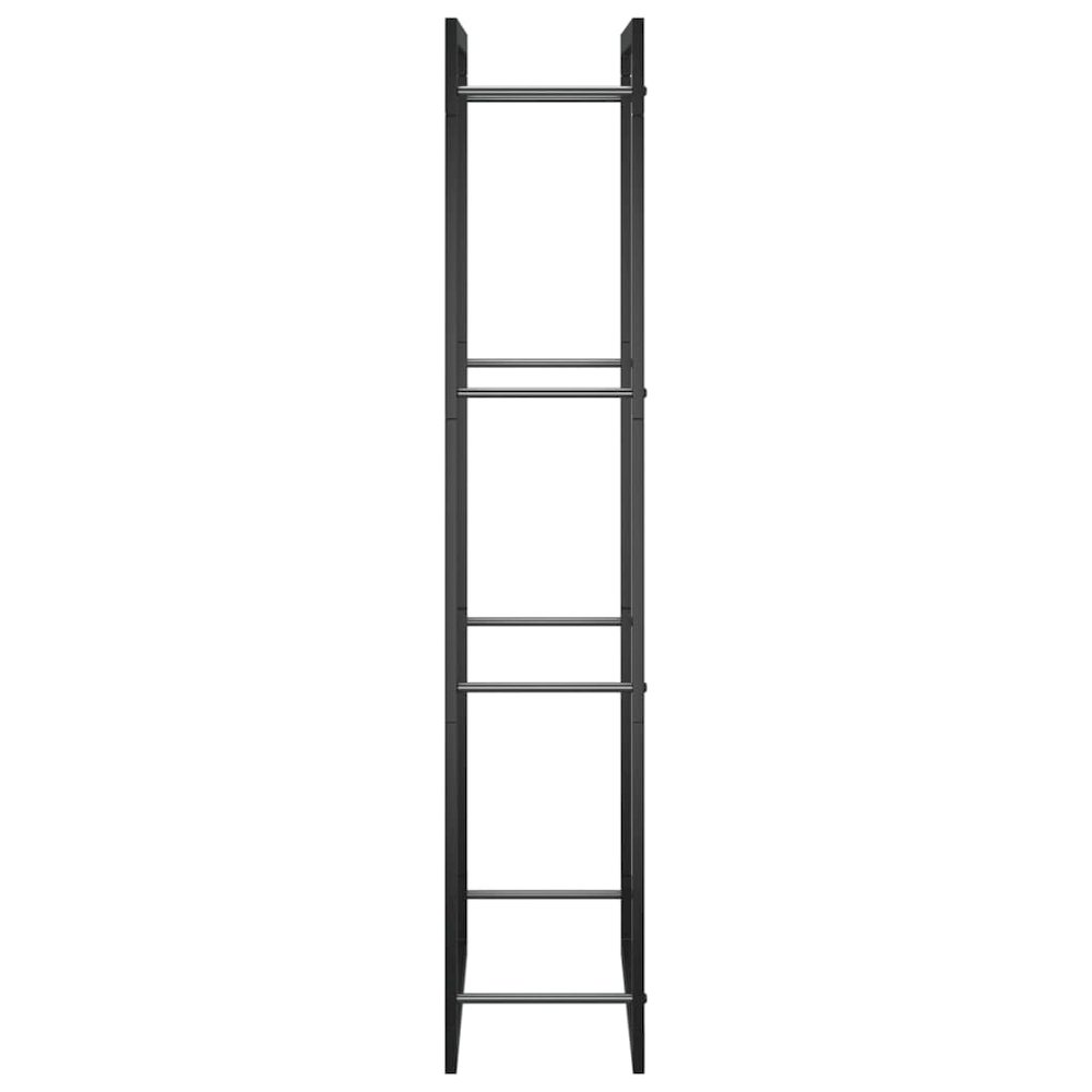Firewood Rack Matt Black 19.7"x11"x52" Steel. Picture 4