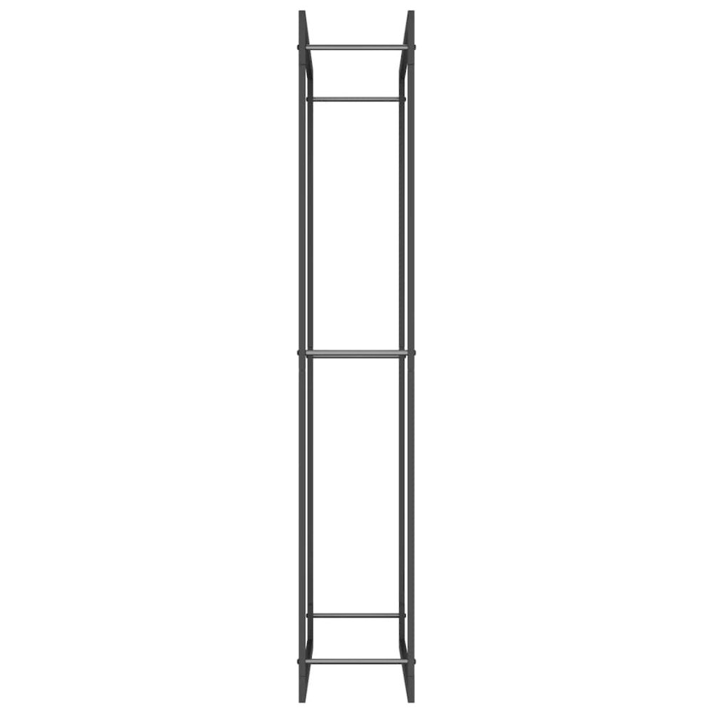 Firewood Rack Matt Black 31.5"x11"x60.6" Steel. Picture 4