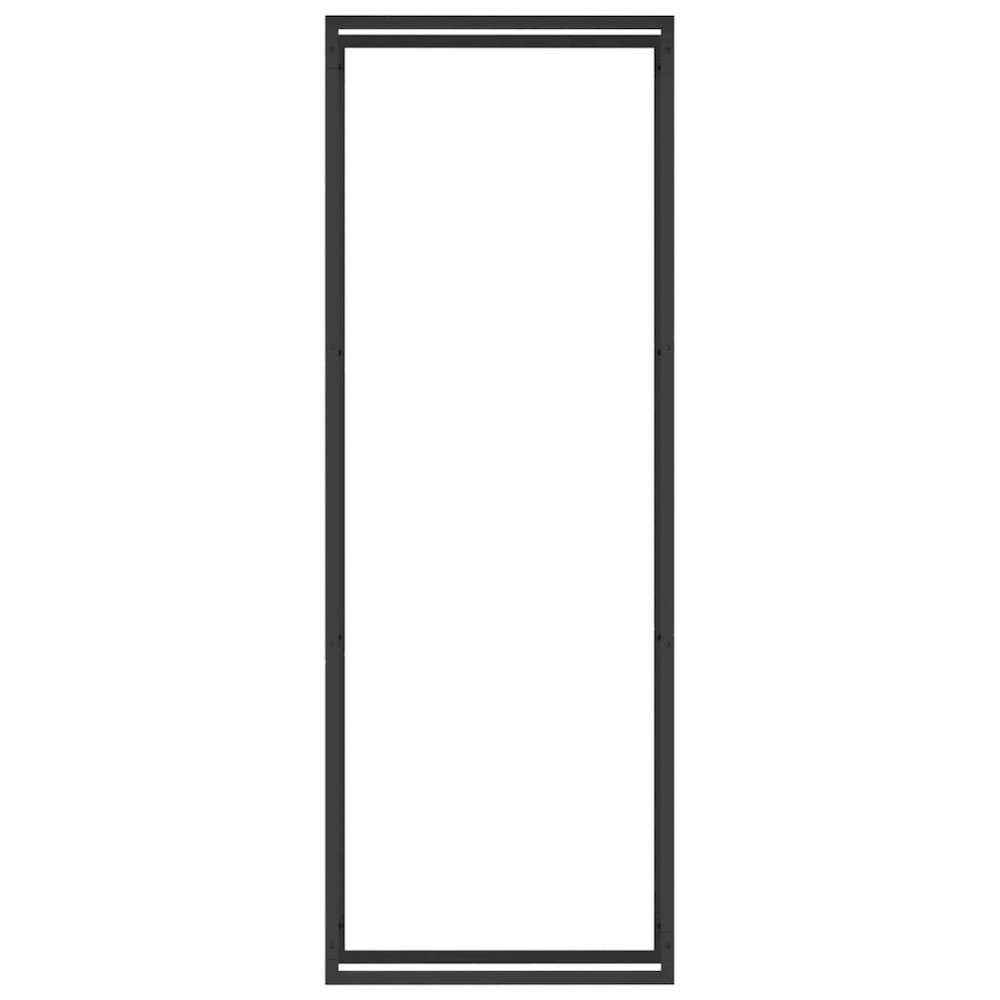 Firewood Rack Matt Black 31.5"x11"x87.4" Steel. Picture 3