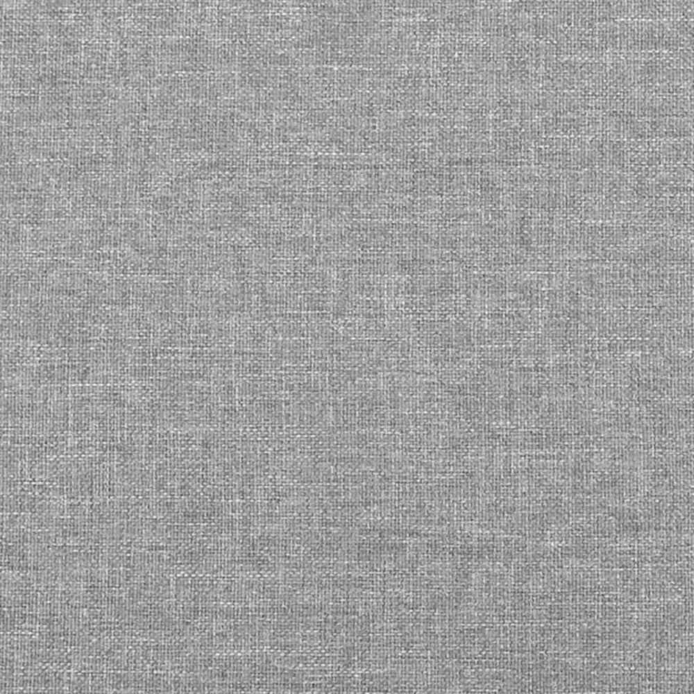 Bed Frame Light Gray Polyester, Plywood, Engineered Wood Twin XL. Picture 8