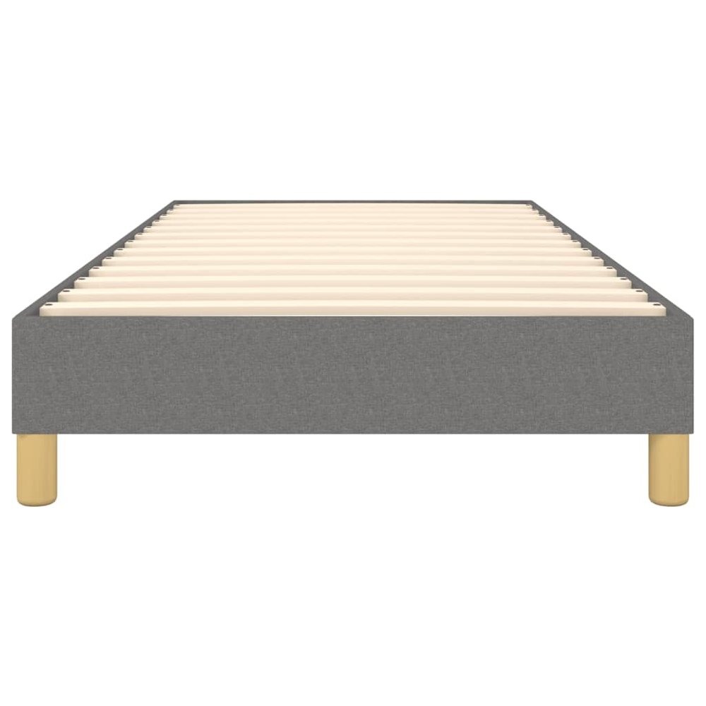 Bed Frame Dark Grey Fabric (100% polyester), plywood, engineered wood. Picture 5
