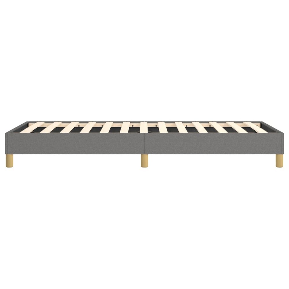Bed Frame Dark Grey Fabric (100% polyester), plywood, engineered wood. Picture 6