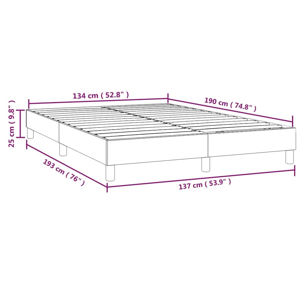 Bed Frame White Faux leather, plywood, engineered wood Full. Picture 9