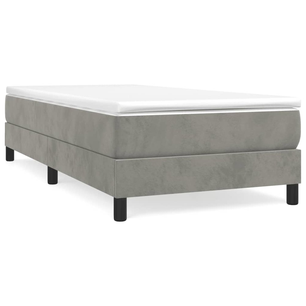 Bed Frame Light Gray. Picture 2
