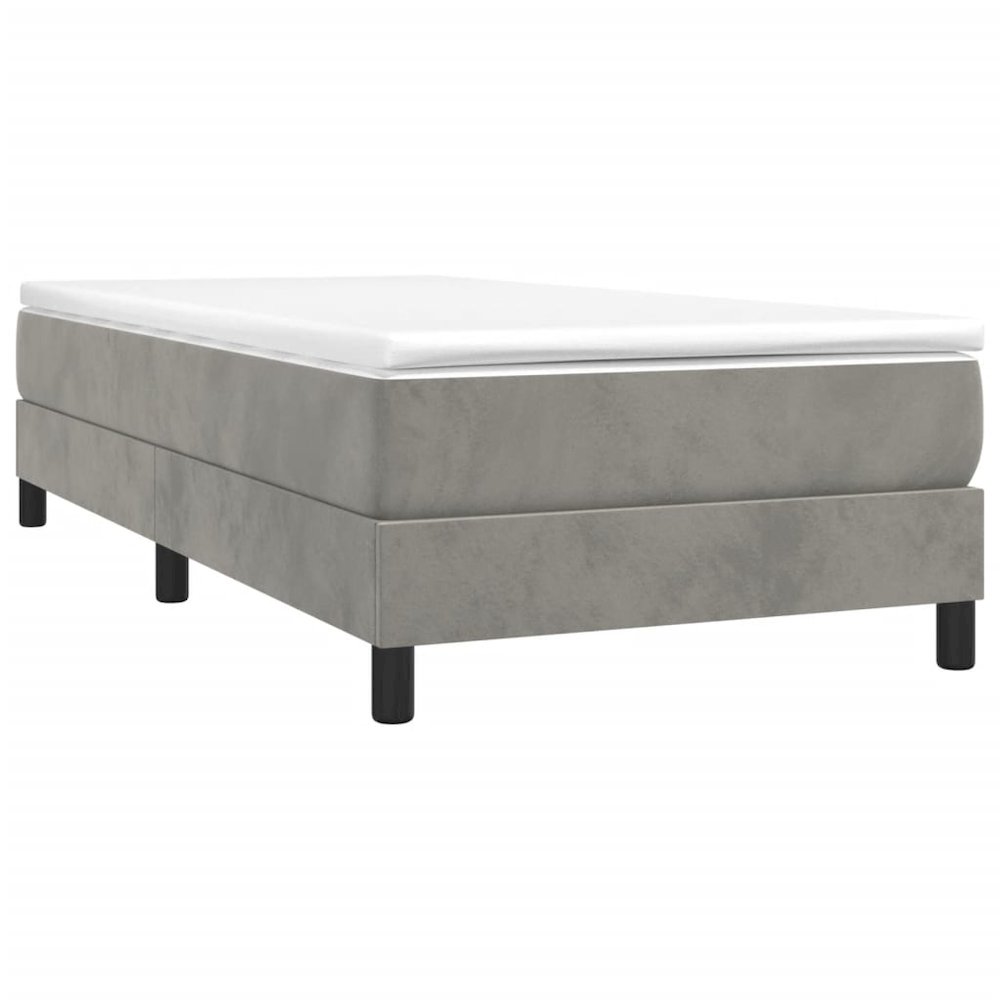 Bed Frame Light Gray. Picture 3