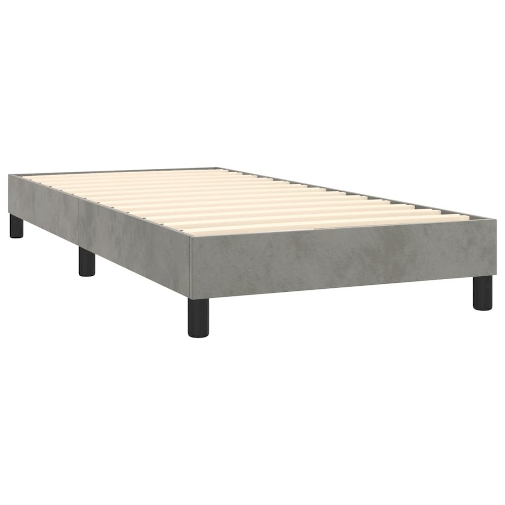 Bed Frame Light Gray. Picture 4