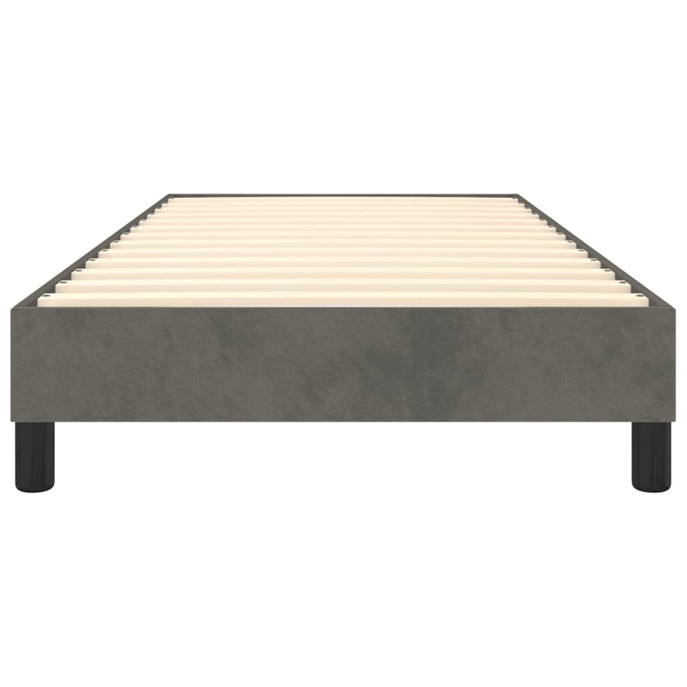 Bed Frame Dark Grey Velvet (100% polyester), plywood, engineered wood. Picture 5