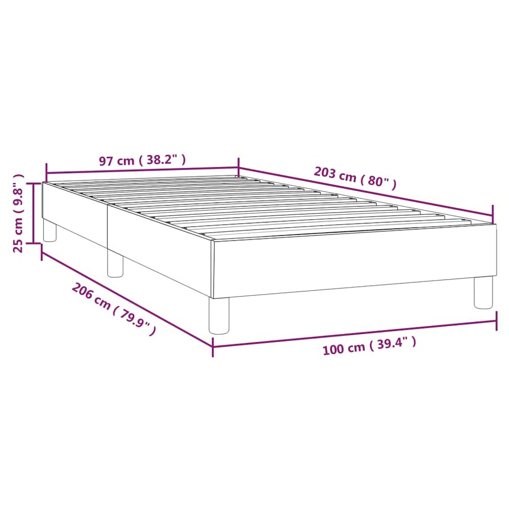 Bed Frame Dark Grey Velvet (100% polyester), plywood, engineered wood. Picture 9