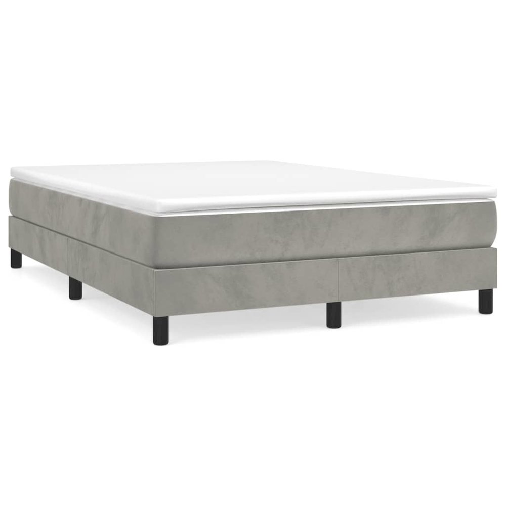 Bed Frame Light Gray. Picture 2