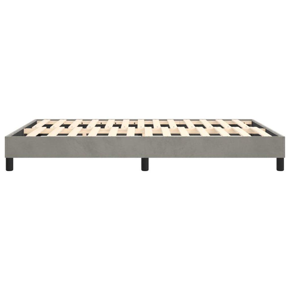 Bed Frame Light Gray. Picture 6