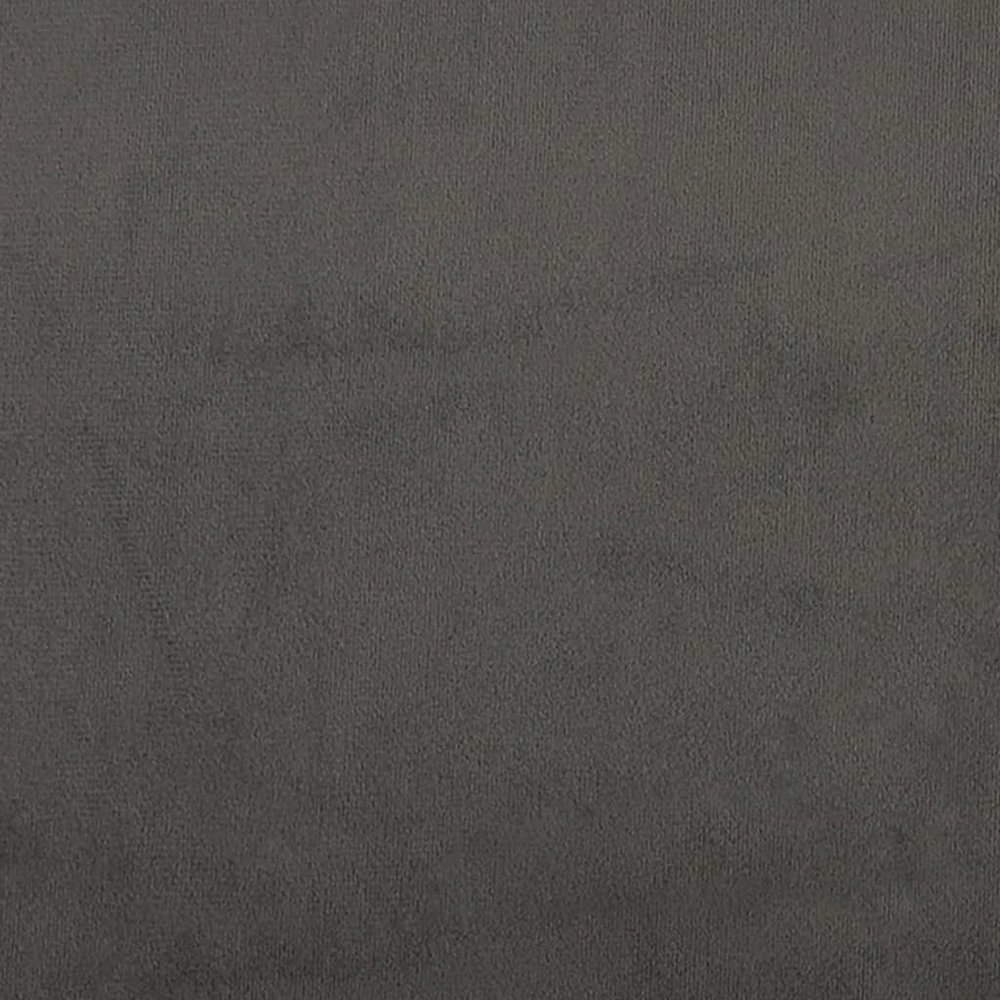 Bed Frame Dark grey Velvet, plywood, engineered wood King. Picture 8